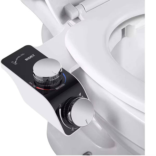 NexaLife™ Dual Nozzle Bidet Attachment – Hot & Cold Water, Self-Cleaning, Non-Electric Toilet Sprayer
