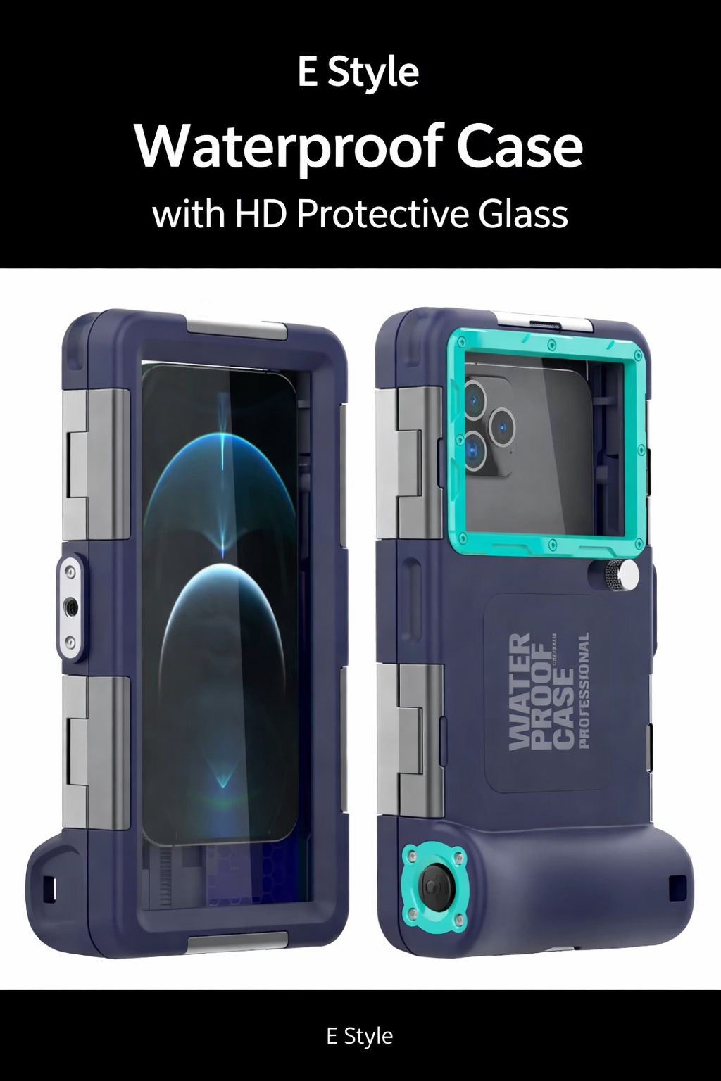 15m Waterproof Phone Case (Up to 6.8”) – Diving & Swimming Protective Pouch with Lanyard