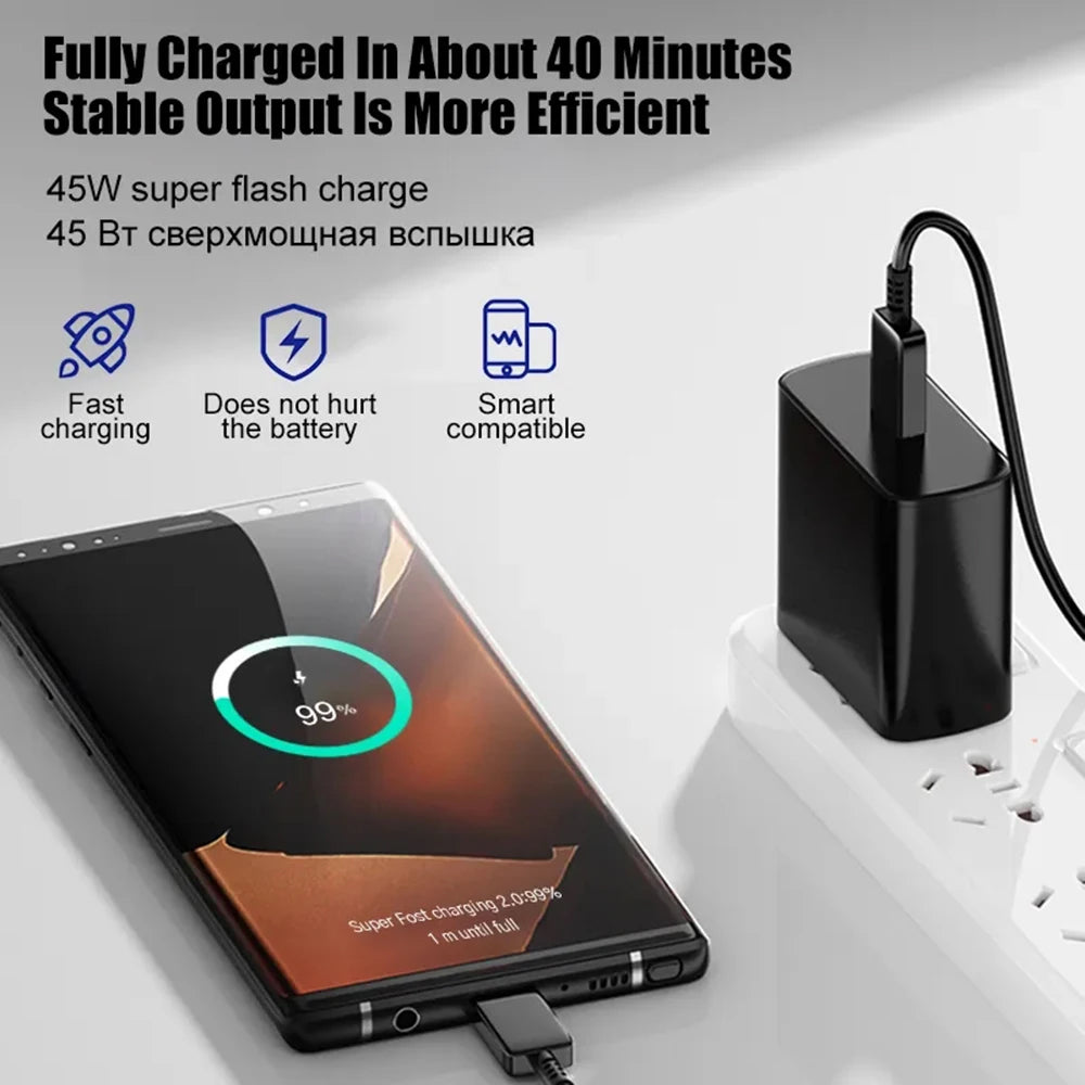 45W USB-C Fast Charger PD Wall Adapter (Type-C Output)