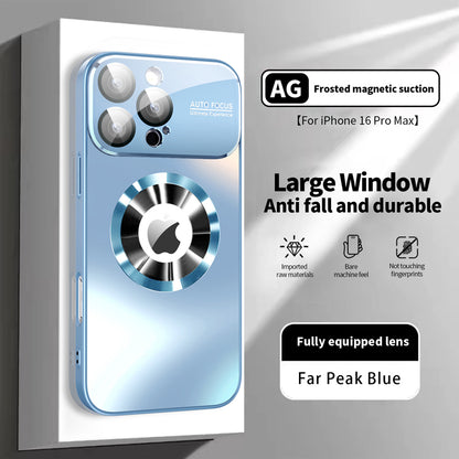 Titanium Metallic Matte MagSafe Case + Camera Lens Cover for iPhone (Multiple Models)