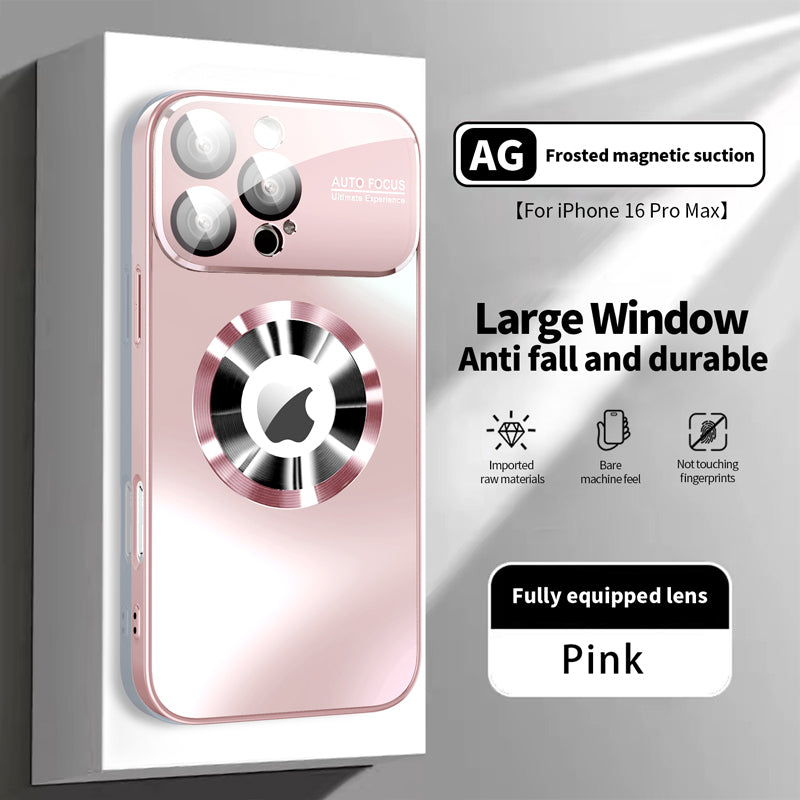 Titanium Metallic Matte MagSafe Case + Camera Lens Cover for iPhone (Multiple Models)