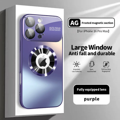 Titanium Metallic Matte MagSafe Case + Camera Lens Cover for iPhone (Multiple Models)