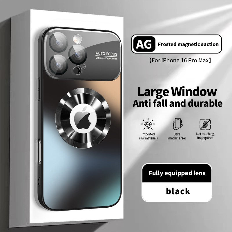 Titanium Metallic Matte MagSafe Case + Camera Lens Cover for iPhone (Multiple Models)