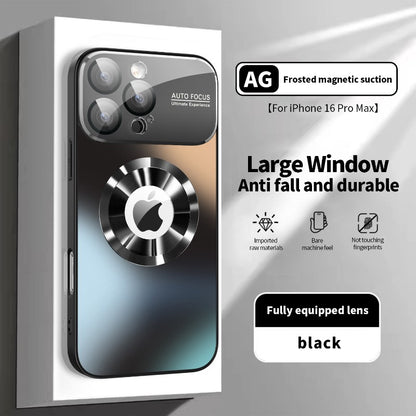 Titanium Metallic Matte MagSafe Case + Camera Lens Cover for iPhone (Multiple Models)