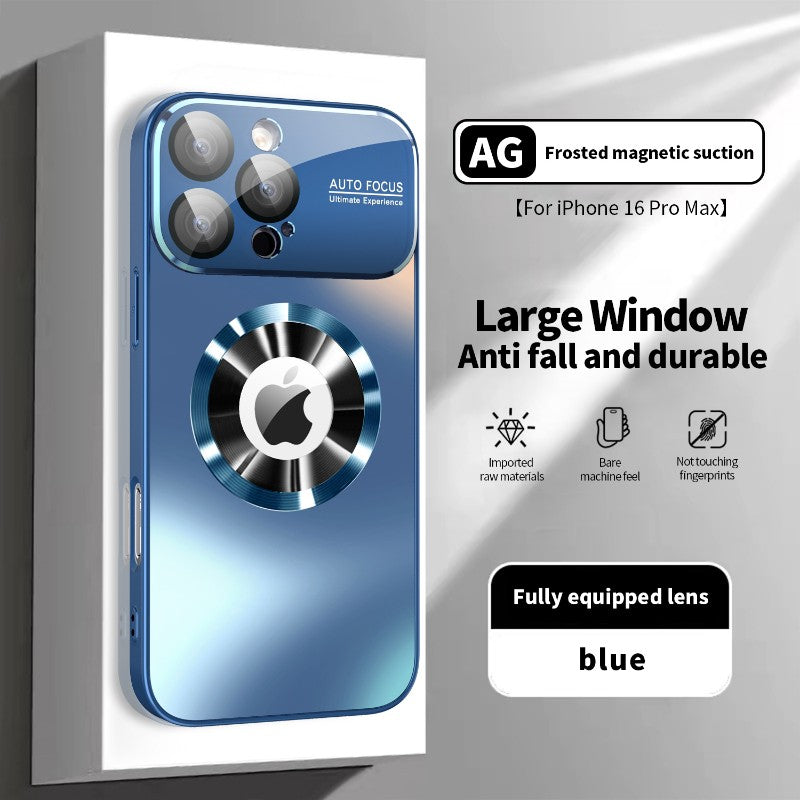 Titanium Metallic Matte MagSafe Case + Camera Lens Cover for iPhone (Multiple Models)