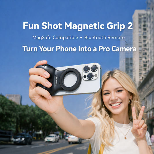 TELESIN Magnetic Phone Camera Grip 2 (MagSafe) with Remote – For iPhone & Android