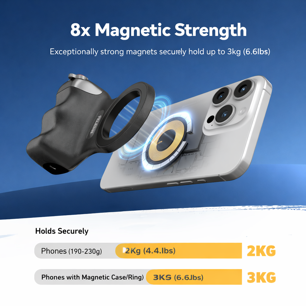 Magnetic Pro Camera Grip 2 – Remote Included