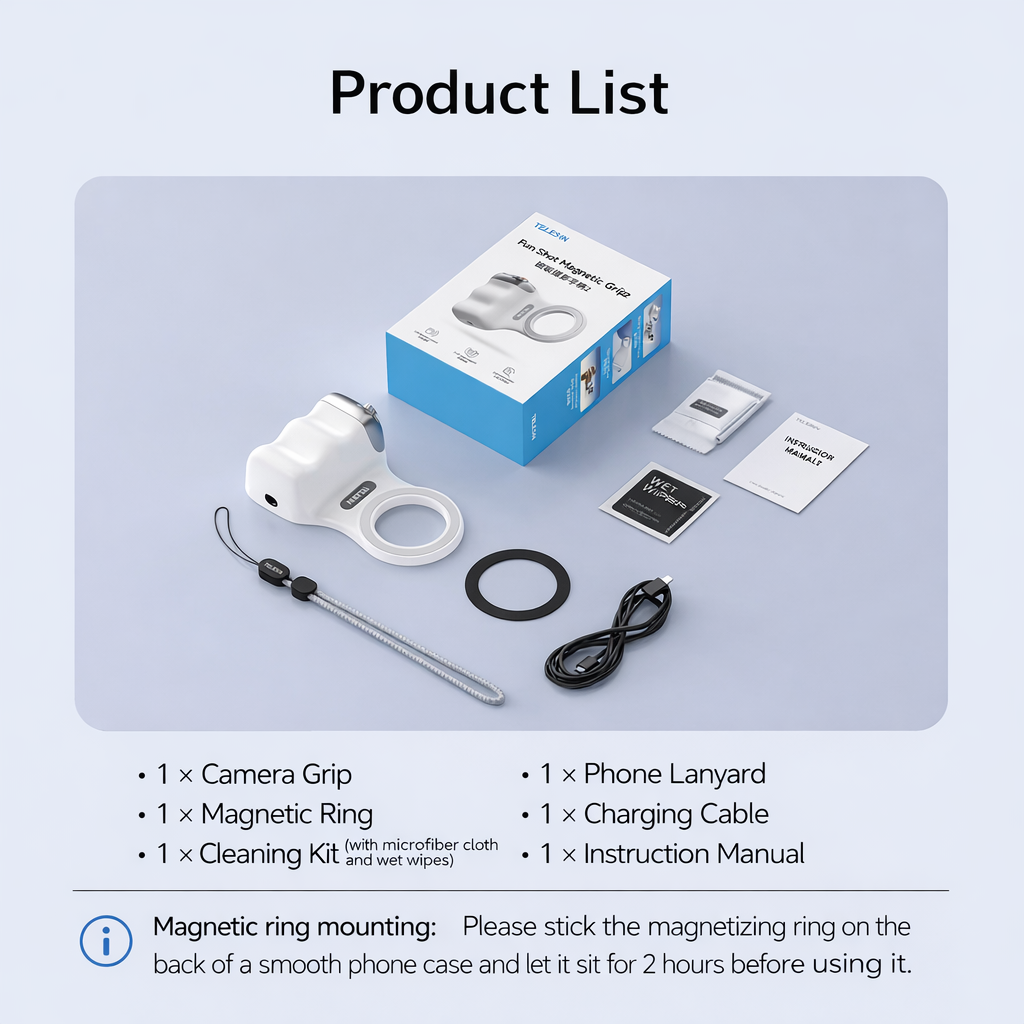 Magnetic Pro Camera Grip 2 – Remote Included