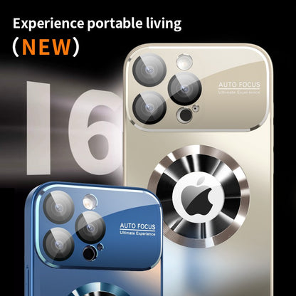 Titanium Metallic Matte MagSafe Case + Camera Lens Cover for iPhone (Multiple Models)