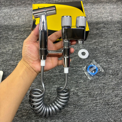 NexaLife™ Handheld Bidet Sprayer – Stainless-Steel Bathroom Jet Spray for Toilet Cleaning, Personal Hygiene & Pet Washing