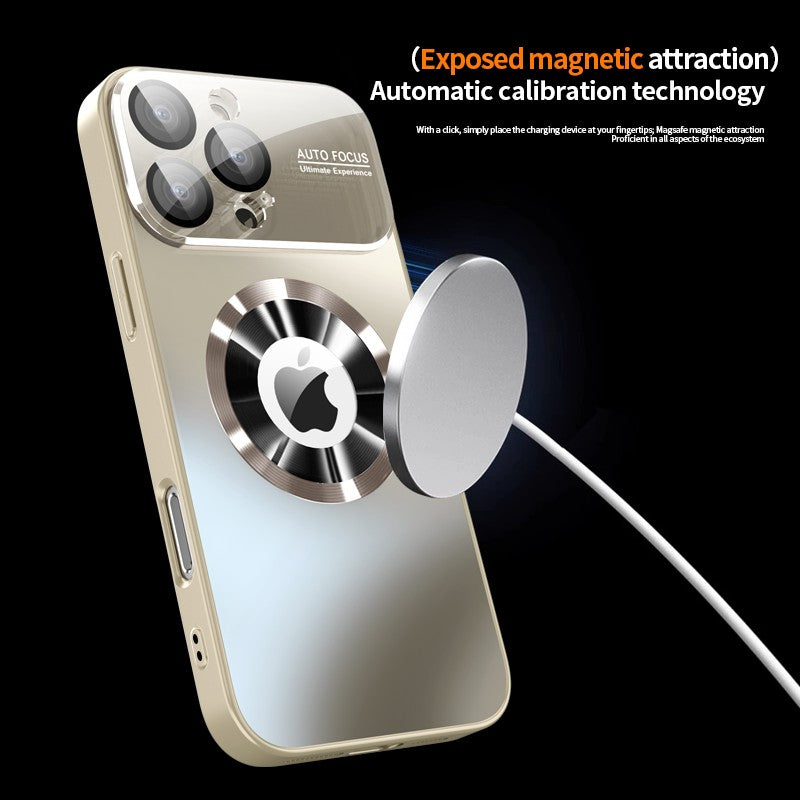 Titanium Metallic Matte MagSafe Case + Camera Lens Cover for iPhone (Multiple Models)
