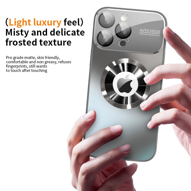 Titanium Metallic Matte MagSafe Case + Camera Lens Cover for iPhone (Multiple Models)