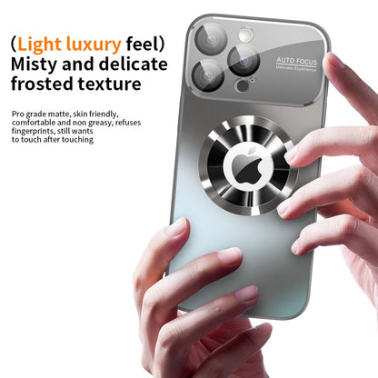 Titanium Metallic Matte MagSafe Case + Camera Lens Cover for iPhone (Multiple Models)
