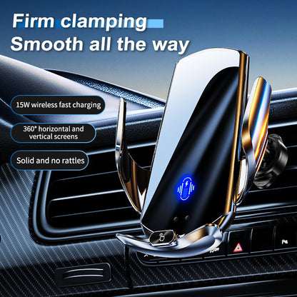 Magnetic Wireless Car Charger Mount – Auto Clamp Phone Holder (15W)