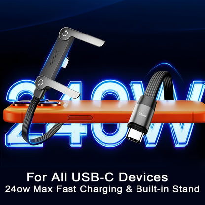 240W 6A Braided Fast Charging Cable (USB-C PD)