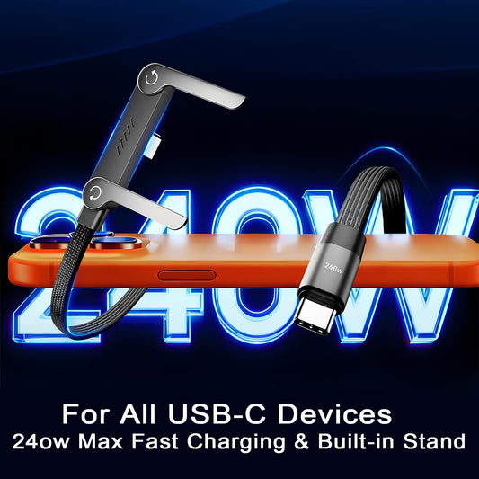 240W 6A Braided Fast Charging Cable (USB-C PD)