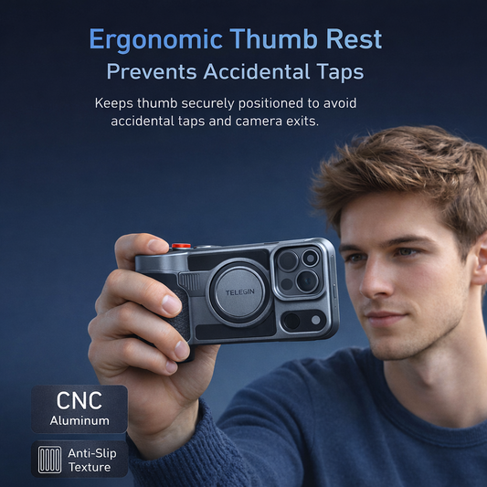 Master Grip Ultimate Kit by TELESIN for iPhone 17 Pro / Pro Max (MagSafe) – Remote, Fill Light & Filters